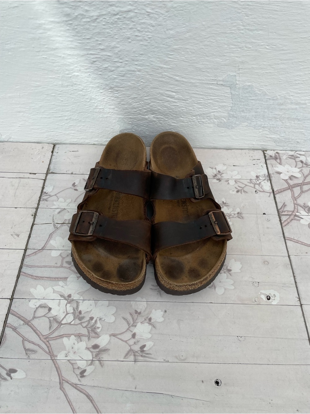 Birkenstock Men’s Arizona Double Strap Sandals — Brown